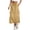 Yellow, variant on Busydd Women's Skirts Solid Color Elastic Waist Midi Skirt Casual Drawstring Cargo Long Skirts for Women with Pockets S