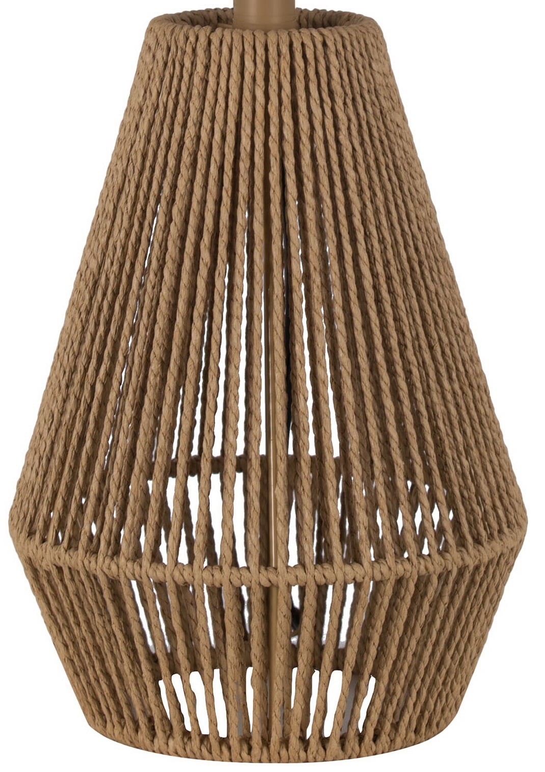 Mainstays 22" inch Brown Rope Table Lamp with White Shade