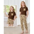 thumbnail image 5 of Arshiner Girls Clothes 3 Piece Outfits Short Sleeve Shirts Long Pants and Dolphin Shorts Clothing Sets with Pockets, 5 of 6