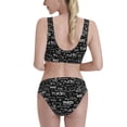 thumbnail image 3 of Picia Travel The World Women's High Waisted Bikini Scoop Neck Swimsuit Two Pieces Bathing Suit-Small, 3 of 8