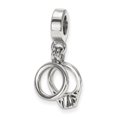 thumbnail image 3 of CZ Bridal Rings Dangle Charm .925 Sterling Silver Antique Reflection Beads, 3 of 5