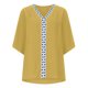 thumbnail image 4 of Blusas de gasa con cuello en V para mujer, blusas sueltas informales de verano de manga corta con alas de murciélago Fridja  ghk5479, 4 of 4