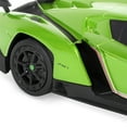 thumbnail image 6 of Best Choice Products 1/24 Officially Licensed RC Lamborghini Veneno Sport Racing Car w/ 2.4GHz Remote Control - Lime Green, 6 of 7