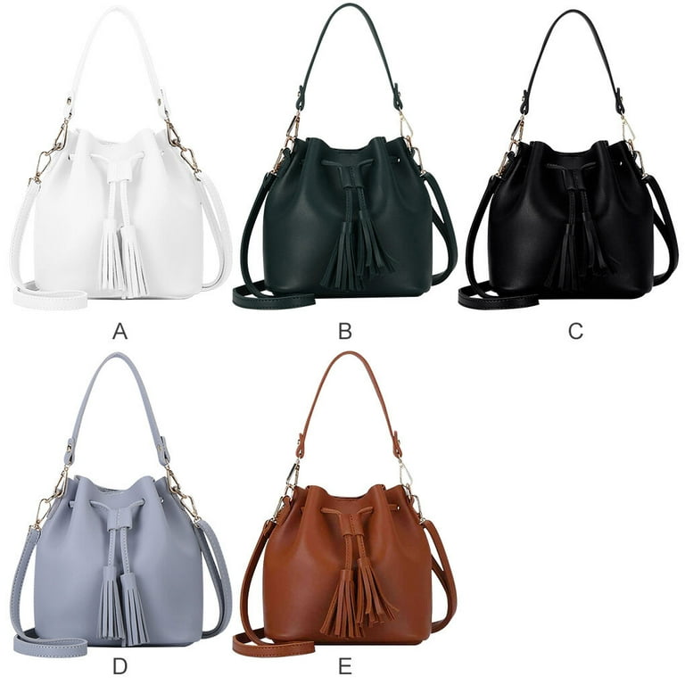 1111Fourone Bucket Bag Faux Leather Tassel Drawstring 1111Fourone Bucket Bag Faux Leather Tassel Drawstring