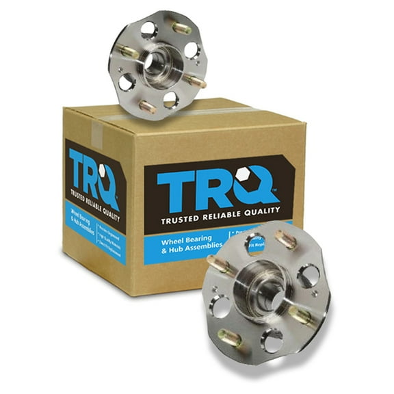 TRQ 4 Lug Rear Wheel Hub & Bearing Assembly Pair Set for Honda Accord w/ ABS BHA53351