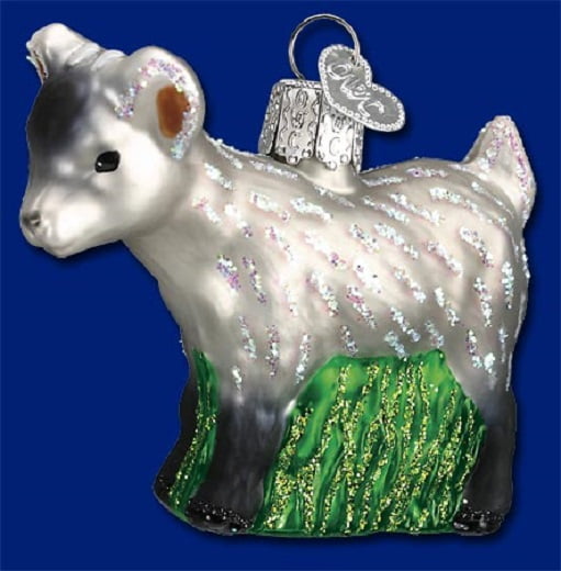 Old World Christmas Pygmy Goat Wildlife Glass Ornament 12285 FREE BOX New