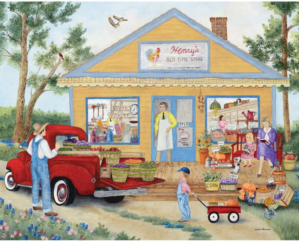 Bits And Pieces LARGE MULTIPACK ADULTS 300 Piece Jigsaw Puzzles, Folk Theme, 16 x 20 Inches
