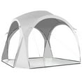 thumbnail image 2 of Kadyn Camping Cot Tent, Foldable Elevated Tent Set, 11 x 11 Feet Patio Sun Shade Shelter Canopy Tent Portable UPF 50+ Outdoor Beach-White, 2 of 9