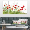thumbnail image 1 of Coquelicots sur Fond Blanc - Impression sur Toile Florale, 1 of 3
