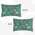 thumbnail image 4 of Naloa Jungle Animals Pillowcase, Throw Pillowcase, Wrinkle-Free, Stain-Resistant with Hidden Zipper for Bedroom Sofa - 14"x20", 4 of 9