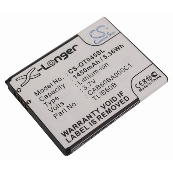 1450mAh Battery for Alcatel USCELLULAR ADR3045 One Touch Shockwave, TCL J210, J300, J310