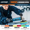 thumbnail image 3 of LDHTHOPI Buffer Polisher, 1600W 7 Inch/6 Inch Rotary Buffer Polisher Waxer, 7 Variable Speed 1000-3500 RPM, Detachable Handle for Car, Boat Sanding, Polishing, Waxing, 3 of 7