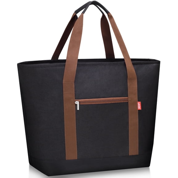 Youfenhome Insulated Cooler Bag Heavy Duty Collapsible To1eakproof, Thermal Insulated Portable Grocery Bag, Travel Insulated Bag, Beach Cooler Bags (Black)