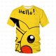 thumbnail image 1 of Camiseta de dibujos animados de Pikachu para niños de Pokemon Spirit Baokemeng, camiseta cómoda de verano 2023 para niños 150 heqiyong CONDUJO, 1 of 2