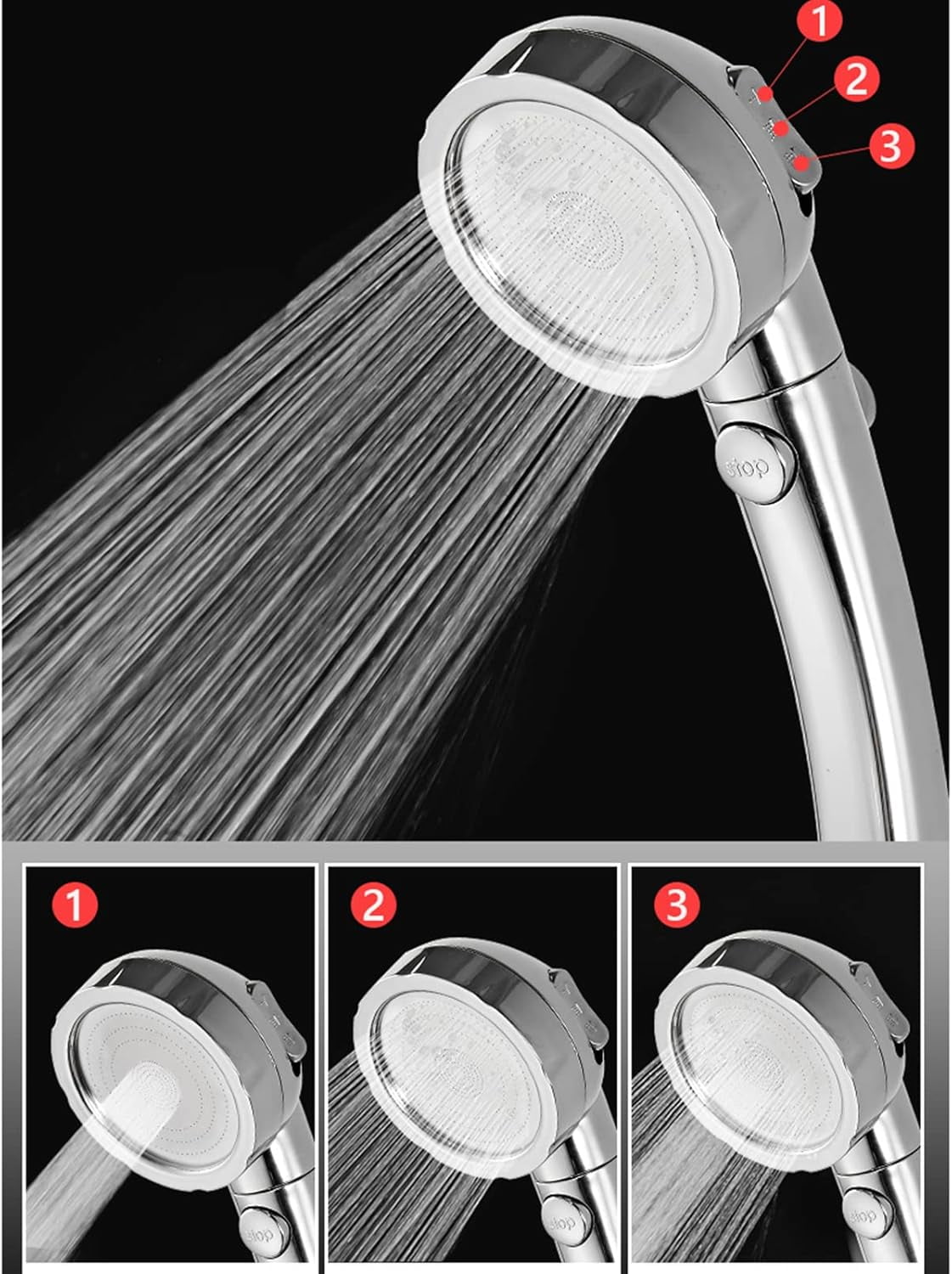 Bath Mixer Tap with Shower Attachment Bathtub Faucet Wall Mounted Shower Faucet Hot and Cold Water Brass 2 Holes Bathroom Faucet Chrome Plated-B
