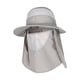 thumbnail image 2 of Sombrero de pesca, sombrero para el sol, senderismo, con solapa de cuello desmontable, gorra de viaje de verano Gris claro, 2 of 9