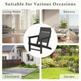 thumbnail image 3 of FUNDAZE HDPE Oversized Adirondack Chair Set of 2, Outdoor Patio Lawn Chairs, Outside HDPE Chairs with Solid Slat Backrest for Lawn, Yard & Poolside, Gray, 3 of 8