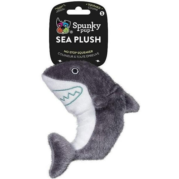 Spunky Pup SP00818 Sea Plush Shark Dog Toy - Small - Walmart.com ...