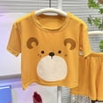 thumbnail image 6 of KPOPLK Summer Toddler Girl Clothes Girl Clothes 3 6 12 18 24 Months 2T 3T Toddler Baby Girl Summer Clothes Short Sleeves T-Shirt Tops + Shorts Cute Outfits Set(6-12 Months,Yellow), 6 of 6