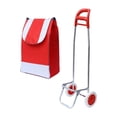 thumbnail image 2 of Colaxi Shopping Cart with Wheels,Folding Grocery Cart Grocery Cart Trolley Bag Rolling Shopping Bag for Moving, Home,Seniors,Camping White Single Wheel, 2 of 8