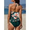thumbnail image 4 of Eytino Tankini Bathing Suits for Women 2 Piece Printed Swimsuits Tankini Top with Bikini Bottom Swimwear Green M Female, 4 of 6