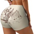thumbnail image 3 of Athletic Shorts for Women, Cowboys Riding Horses Seam Womens Shorts High Waisted Sport Running Workout Gym, 3 of 8