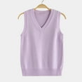 thumbnail image 4 of TTUHYWXI Women's V Neck Sweater Vest Sleeveless Ribbed Knit Pullover JK Uniform Classic Basic Tank Tops (Purple, 3XL), 4 of 4