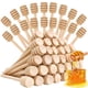 thumbnail image 1 of 100 palitos para miel, mini cucharones de miel de madera de 15 cm, agitadores para miel, palitos de panal., 1 of 5