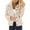 Khaki, variant on Women's Jacket Lamb Wool Winter Short Cardigan Jacket Lambswool Jackets for Women Black L