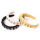 thumbnail image 4 of Diademas anudadas para mujer, diadema para cama, diadema ancha, linda diadema de moda, cintas para el cabello con cadena de Metal, tres colores, 3 piezas, 4 of 5