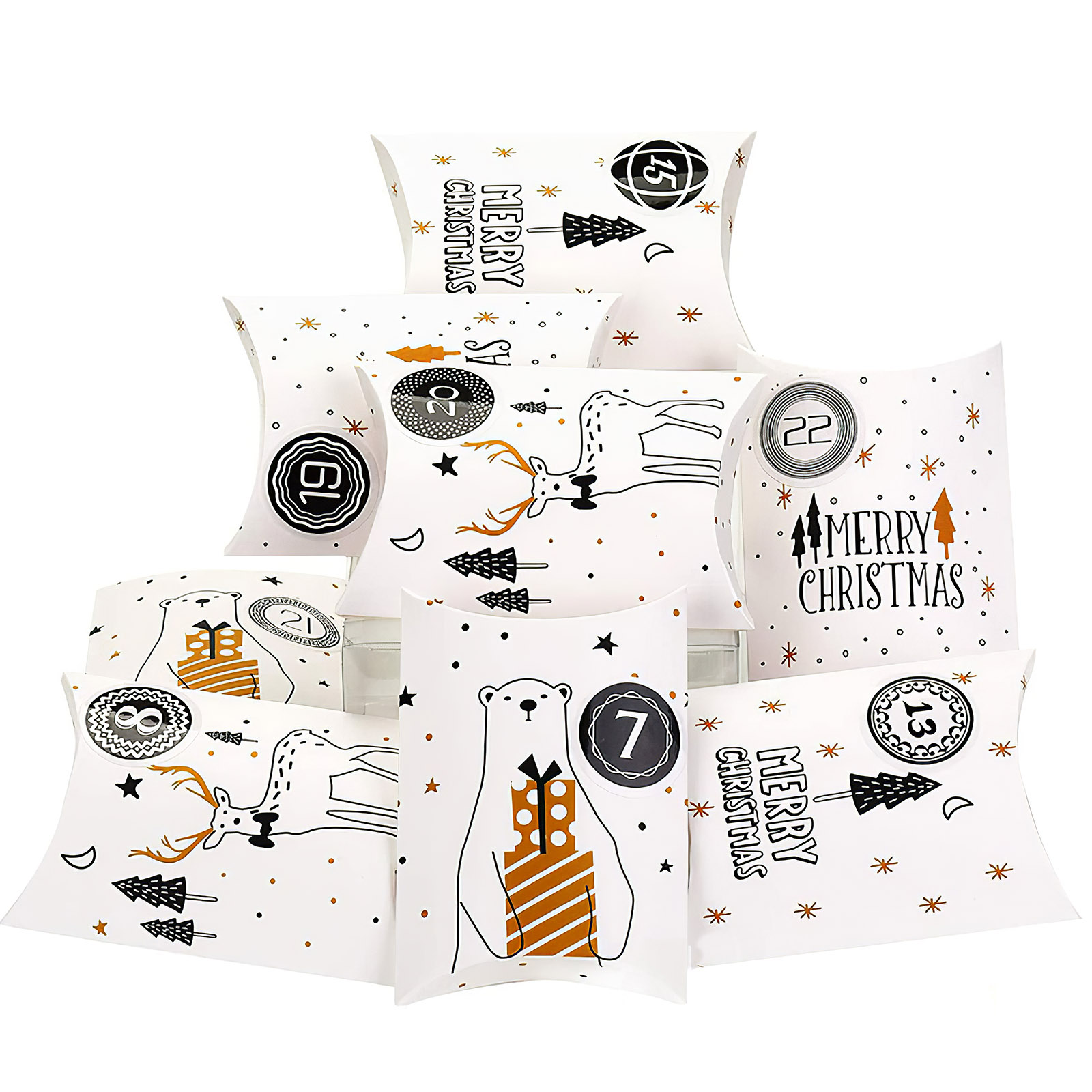 24 Advent Calendar Christmas Calendar Boxes Fillable Advent Calendar 