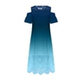 thumbnail image 4 of ibuvkizy Women Plus Size Dress,Womens Fashion Summer Dress,Plus Size Women Sexy Ruffle Strapless Splicing Lace Splicing Short Sleeve Dresses,Maxi Dress,Sun Dresses Maxi Dresses for Women 2025, 4 of 7