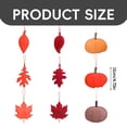 thumbnail image 3 of 18 Pcs Fall Ornaments for Tree, Wooden Maple Leaf Harvest Decor，Fall Christmas Tree Decorations, Autumn Party Thanksgiving Holiday Wall Decor,B, 3 of 7