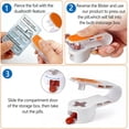 thumbnail image 2 of Portable pill popper tool pill extractor pill popper tool personal pill organizer auxiliary medication retrieval tool pill popper (green and orange), 2 of 4