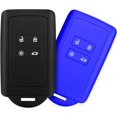 thumbnail image 1 of 2 accesorios para llaves de coche Renault NQ funda de silicona suave negro azul Compatible con Renault Smart Key 4 llaves para Clio Espace 5 Master Bus Talisman Megane USW, 1 of 5
