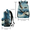 thumbnail image 2 of Lightweight Backpack Seagull School Bag Travel Laptop Daypack for Men Women Casual Rucksack, 2 of 6