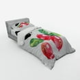 thumbnail image 3 of Ambesonne Fruit Bedding Set 4 Pcs, Aquarelle Cranberries, Queen, Dark Coral Black, 3 of 3