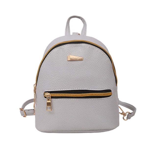 Mochila de viaje para mujer, bolso escolar de piel sintética, bolsa de compras, cremallera, teléfono portátil, paquete de cosméticos, color blanco Jumpingount AP000927-02
