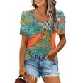 thumbnail image 2 of Blusas de Manga Corta para las Mujeres, Blusa de Camiseta Suelta Casual Hecha de Tela Cómoda para Todo el Uso Diario de Temporada, Blusas para las Mujeres Casual, 2 of 9