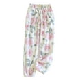 thumbnail image 2 of ALLLIST Flannel Pajamas Women Pants Bottoms White Floral Comfy Home Clothes Women Sleepwear, 2 of 3