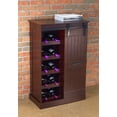 thumbnail image 4 of Contemporary Home Living 3.5' Hickory Brown Industrial Oxford Bar Cabinet, 4 of 9