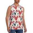 thumbnail image 2 of Uemuo Roosters Pattern Men's Sleeveless T-Shirt,Muscle Athletic Tank Top, Moisture-wicking Quick-dry Breathable Classic Tee Top for Gym Run Outdoor Sports-XX-Large, 2 of 8