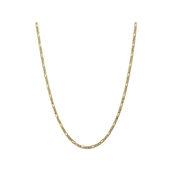 Primal Gold 14 Karat Yellow Gold 3.00mm Flat Figaro Chain