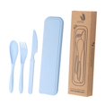 thumbnail image 2 of Utensilios de viaje Conjunto de cubiertos de cubiertos cubiertos de vajilla portátil con estuche para reuniones familiares Suministros de cocina de la Azul, 2 of 9