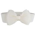 thumbnail image 1 of Minnieouse Cinturón de pajarita portátil para mujer, cinturón elástico a la moda para fiestas y banquetes, banda de cintura ajustable de cuero PU de Cinturones Blanco Minnieouse PS9259-04, 1 of 5