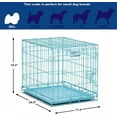 thumbnail image 4 of Cage pour chien à porte simple iCrate de Midwest Homes For Pets en bleu clair, 4 of 5