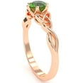thumbnail image 5 of Celtic Trinity Knot Peridot Engagement Ring In 14k Rose Gold, 5 of 6