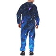 thumbnail image 3 of Psesaysky Mens Jumpsuit Halloween Face Print Pajama Unisex One Piece Playsuit Adult Onesie With Hood, Size 4XL, 3 of 7