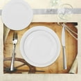 thumbnail image 3 of Ambesonne Vintage Place Mats Set of 4, Old Paper Effect Wheel, Standard Size, Brown, 3 of 6