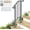 Silver 1 step, variant on Outdoor Handrail, Step Stair Handrail, Wrought Mattle Iron Stair Railing for Concrete Steps, Porch Steps, Easy Assembly (Black, 1 Step)
